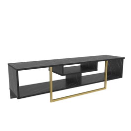 Hanah Home Asal 150 Soporte de TV Negro y Oro